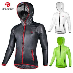 X-Tiger-Herren Regenmantel wasserdichtes Radfahren Radmantel Rain Jacke Reflektierende Damen Windbreaker MTB Wanderwinddichte Regenmantel reflektierend