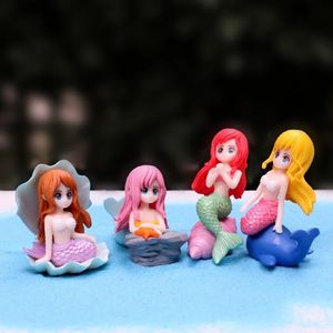 Kawaii人工人魚の装飾品用のかわいい人魚の置物水槽手工芸品アクアリウム装飾