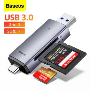 Readers Basis Card Reader USB 3.0 Typ C zu Micro SD TF Memory Card Reader 2 in 1 für PC -Laptop -Zubehör Smart Cardreader Adapter