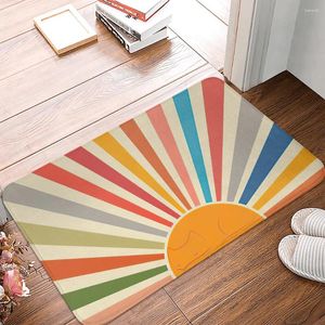 Bath Mats 1Pcs Colorful Sunset Polyester Doormat Rug Carpet Mat Footpad Anti-slip Cushion Entrance Kitchen Bedroom Balcony Toilet