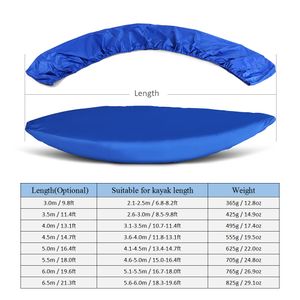 Professional Universal Kayak Cover Canoe Boat Waterproof UV Resistant Dust Storage Cover Shield for Kayak Inflatable Boat