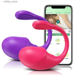 Andra hälsoskönhetsartiklar 10 Speed ​​App Controller Vibrator for Women Clitoris Vaginal Stimulator G SPOT Love Massager Wear Vibrating Adult Vuxen Toy L410