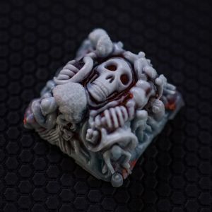 Tillbehör 1 bit handgjorda harts KeyCap Mechanical Keyboard Personlighet Skull Skeleton Key Cap för MX Switches