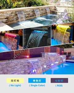 Buntes Wasserfall Wasservorhang LED -Licht, Schwimmbad wasserdichtes LED -Licht, Wasservorhangbrunnen Wasserfall Lichtleiste