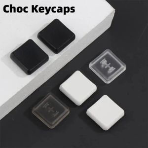 Accessories 50PCS Chocfox Keycaps Low Profile PBT Keycaps For Kailh Chocolate Switch Mechanical Keyboard Ultra Thin Black White Transparent