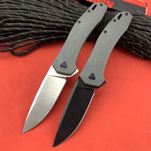 Coltello per pieghe per utensili per utensili per mano esterna in campeggio 2042 fibra di vetro in vetro nero D2 Black Black Blade e Bhite Blade