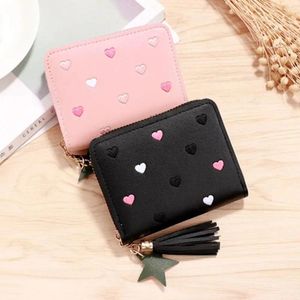 Portafogli in pelle Piccolo portafoglio Mini carta Mini Carta Borsa Prana Nava Zipper Girniche portatili per esterni ragazze adorabili adorabili carine