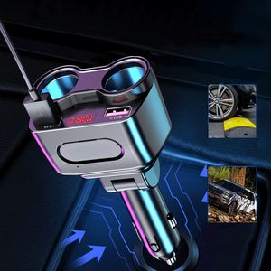 Auto Zigarette Leichter Socket Splitter Ladegerät 2 USB QC 3.0 Schnellladung 12V Auto -Lade -Stromadapter -Stecker für iPhone Typ C.