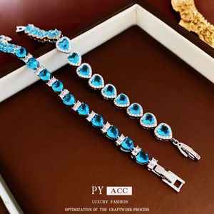 Zircon Heart South Korea Exquisite and Fashionable Advanced Sense Bracelet From the Internet Popular New Handicraft for Women