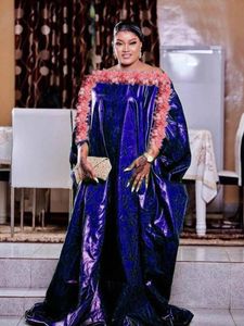 Afrika Türkiye Dashiki Robe Tören Giysileri için Orijinal Bazin Riche Uzun Elbiseler Satıyor 240319