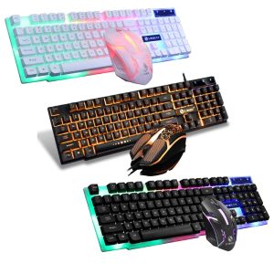Combos GTX300 USB Wired 104 Keys RGB Backlight Ergonomic Gaming Mouse Keyboard Combos Set Computer PC Replacement Accessories