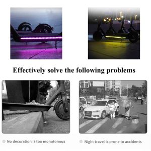 LED Strip Light Flashlight RGB Bar Lamp for Xiaomi M365 Pro 1S Electric Scooter For Ninebot Skateboard Long Flash Model