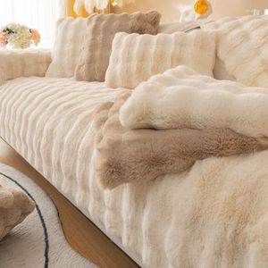 Coperture per sedie di divano peluche cuscino addensato in un asciugamano in inverno in pelle anti-skid.