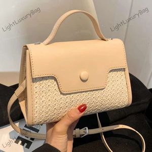 Shoulder Bag Fashion Designer Double Crossbody Bag Women's Casual Tote Straw Small Square Bag Mobile Phone Bag Daily Commute Bag