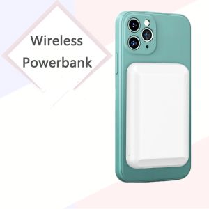Ladegeräte 5000mAh Magnetic Wireless Ladegerät Power Bank Ultra Thin Tragbares externes Batterieladegerät für Samsung iPhone Xiaomi 13 Powerbank