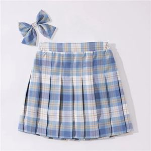 Girls School Uniform Plissee Röcke hohe Taille A-Line Plaid Rock Sexy JK Uniformen College Style Student Casual Short Rocks 240410