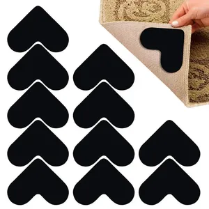 Bath Mats 12pcs Carpet Anti-Slip Anti Curling Patch Reusable Washable Rug Tape Fixed Sticker Floor Mat Gripper Corners Pad