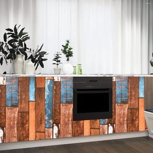 Hintergrundbilder 45 cm Breite wasserdichte Aufkleber für Möbel renovieren PVC Holzkorn Selbstkleber Tapete Küchenschränke Dekor Dekor Dekor