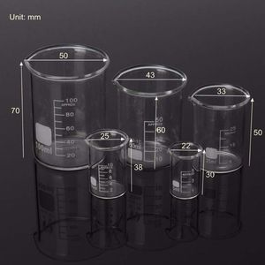 3000 ml-5 ml Pyrex Glass Bägare Borosilicate GG-17 Graduerade bägare som mäter glaskemi Bägare