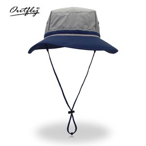 Summer Sun Hat Men Japanese Bucket With Reflective Stripes Breathable Colorblock Fishing AntiUV Adjustable Light Hat240410