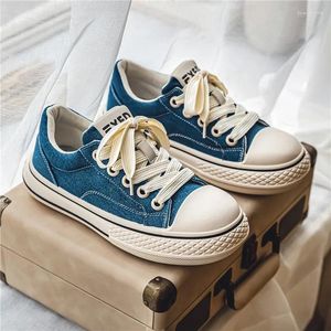 Casual Shoes Fashionabla Blue Men's Canvas Design Vulcanized Sneakers Men Original Man Platform Zapatos de Lona