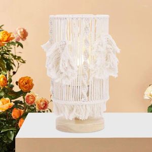 Płyty dekoracyjne Macrame Lampy stołowe Nowoczesne na sypialnię salon Lampa nocna styl bohemijski styl