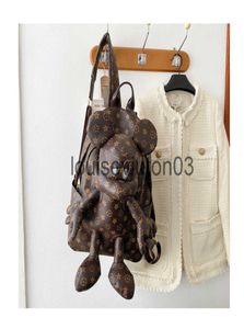 Designer Basketball School Cute Mouse Backpack Mens Womans Tote Shoulder Handbag Messenger Leisure Soft Leather Bag Large Capacity7764173