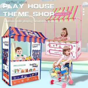 Tents Tents Kids Gamy Game Tent Toys Portable Girl Girl Princess Castle Regalo di compleanno di Natale Simulazione Outdoor Toy L410