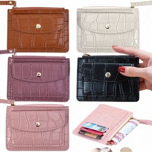 mini Wallets Hasp Solid Multi-Cards Holder Women Simple Leather Female Purse Coin Short Wallets Slim Small Wallet Zipper Hasp T3bL#