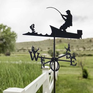 Stainless Steel Weathervane Roof Mount Weather Vane Garden Barn Scene Yard Stake for Home Supplies Decor H0927292S