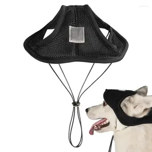 Dog Apparel Visor Hat With Ear Holes Adjustable Puppy Baseball C-a-p Canvas Sun Protective For Cat Pet Supplies