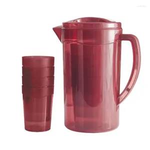 Wasserflaschen Krug großer Kapazität kaltes Glas Topf Fruchtsaft Milchkühlschrank mit Deckel