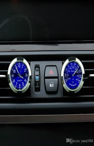 Car Electronic Thermometer Luminous Material Car clock Watch Car Air Conditioning Outlet Perfume Ornaments4596462