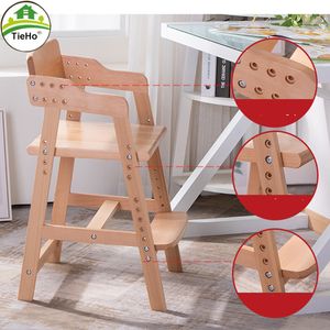 Sedia in legno solido tieho sedia per bambini per alimentare l'apprendimento altezza di scrittura mobili per bambini regolabili