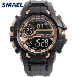 Digital Watch Men Sport Watches Waterproof Smael Relogio Montre Thock Black Gold Big Clock Men Automatic 1610 Men Wtach Military290g