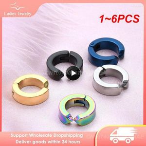 Backs Earrings 1-6PCS Simple Fashion Ring Ear Clip Earring Mens Preferred Material Jewelry And Accessories