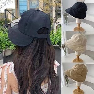 Wide Brim Hats 2024 Sun Hat Summer UV Protection Protect Baseball Bucket Cap Foldable Can Tie Outdoor