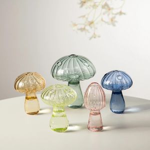 Mushroom Glass Vase Aromatherapy Bottle Creative Home Hydroponic Flower Table Simple Decoration