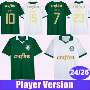 24 25 Palmeiras Player Version Mens Soccer Jerseys DUDU RONY BRENO LOPES R.VEIGA ZE RAFAEL G.VERON Home Away Football Shirt Uniforms