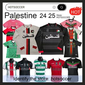 2024 2025 팔레스타인 축구 저지 홈 어웨이 3 위 블랙 화이트 24 25 25 CD 팔레스타노 커스텀 이름 번호 축구 셔츠 핫스 소스