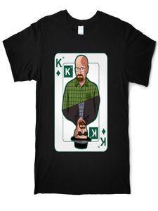 Heisenberg su una carta da poker re 19 magliette uomini anime 100 tshirt in cotone a collo rotondo a maniche corte a maniche camicia da camicia casual stampata 9124221