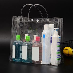 Förvaringspåse Universal PVC Plastic Handbag Transparent Portable Wine Bag Ice Tygväska Läcksäker resor Giftväskor