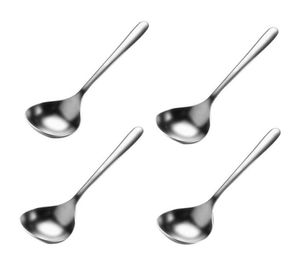 Cucchiai di zuppa profonda in acciaio inossidabile cucchiaio profondo cucchiaio di ramen grande cucchiaio lungo 67 pollici 4 pollici 6108151