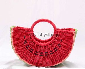 Totes Other Bags New fruit straw bags watermelon childrens portable beach leisure series H240410