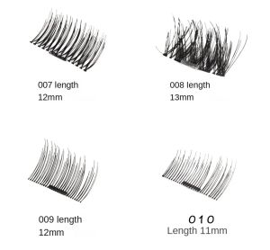 Magnet 3D False ciglia false fatte a mano senza colla a doppia/doppia magnetica ciglia finte 3D NATURAL RIUSIBILE Strumento di trucco riutilizzabile