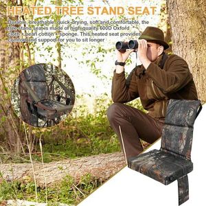 Dywany ciepłe polowanie podgrzewane krzesło drzewa Poduszka 3-biegowa regulowana siedzenie bez stojaka i zasilania mobilnego
