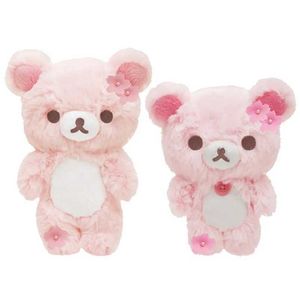 Bambole peluche carine rosa Cherry Blossom Collection Rilakkuma Korilakkuma Bear e Cherry Blossom Filly Riempi Regali per bambini per bambini per bambini e ragazze J24041