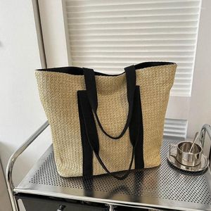 Totes Women's Shoulder Bag Woven Paper Rope Handbag Straw Knitted Handle Tote Female Summer Beach