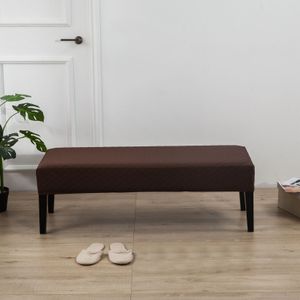 Universal Jacquard Long Bench Cover Spandex Piano Slipcover Stretch All-Inclusive Rectangular Solid Color Stool Foot Streest