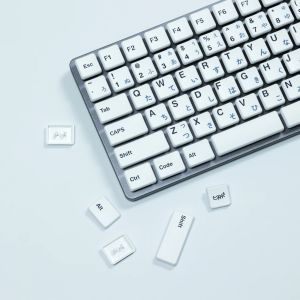 アクセサリーchosfox cfx choc lowprofile pbt keycaps for kailhチョコレートスイッチメカニカルキーボードウルトラ薄いCFXボウキーキャップセット